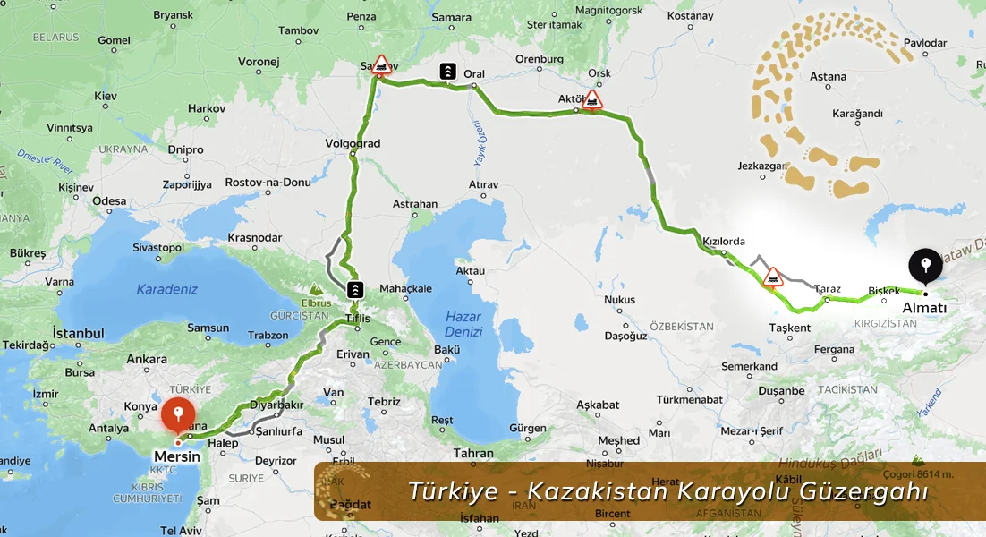 Kazakistan nakliye 5 Kazakistan nakliye güzergahı